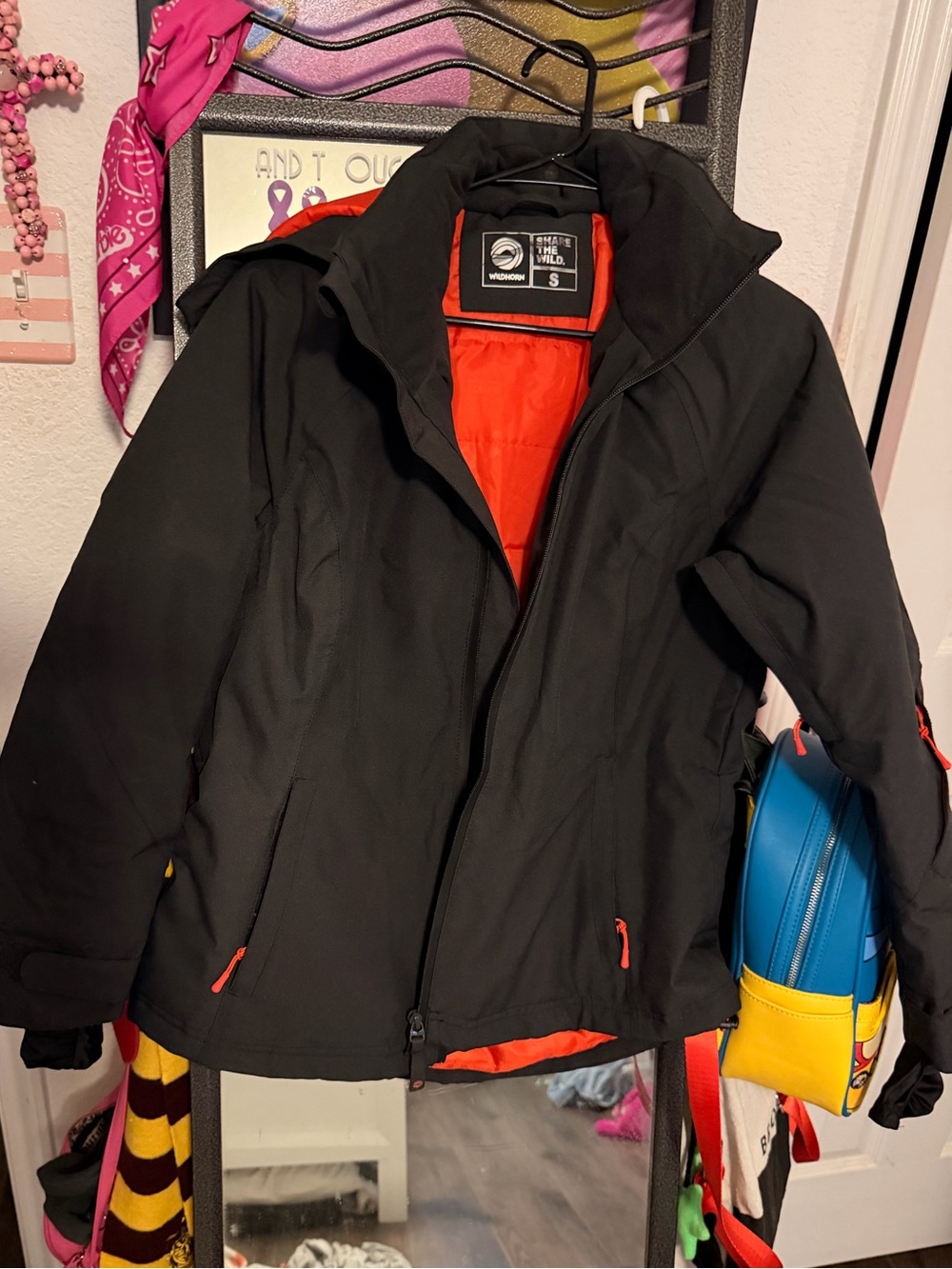 Women’s Black & Red Winter Jacket - Size S NWOT specs included in pic!